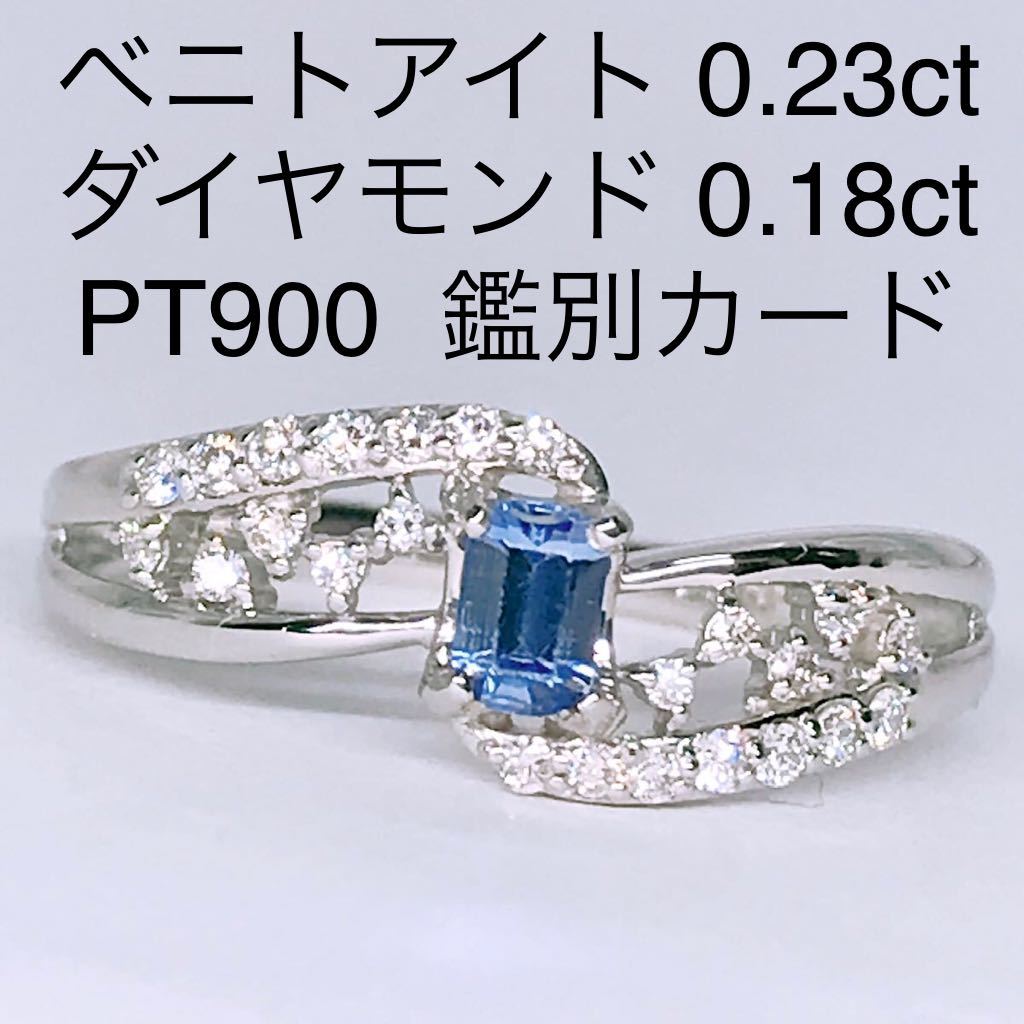 人気新品 ベニトアイト 0.23ct 鑑別カード レアストーン 希少 PT900