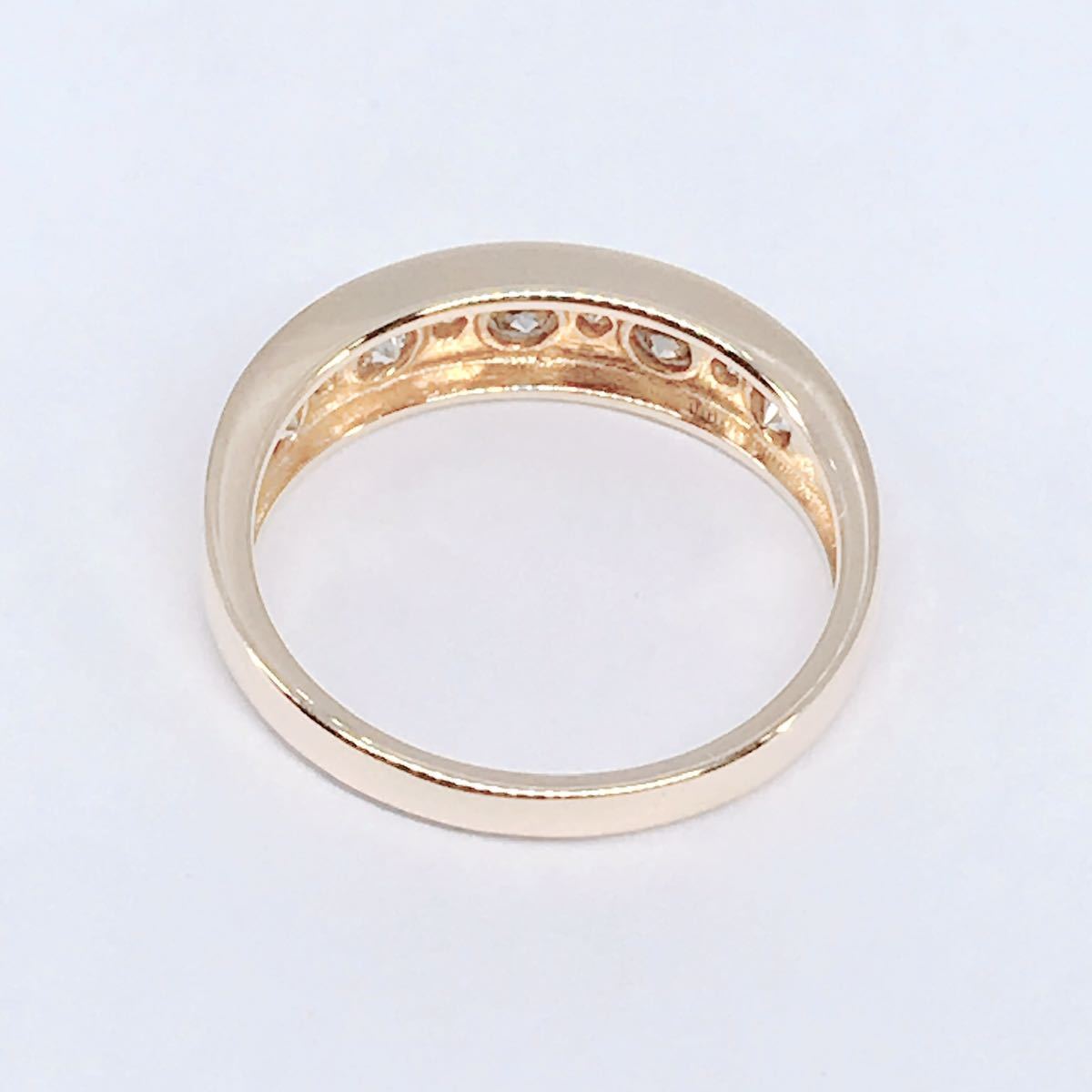 0.50ct ハーフエタニティ ダイヤモンドリング K18 ダイヤ 0.5ct