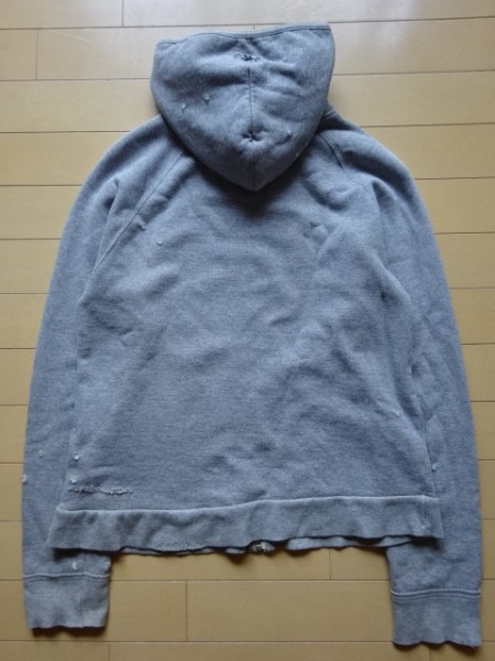 【NEIGHBORHOOD】ダメージ加工 フルジップ スウェットパーカー SIZE:W/SMALL (ネイバーフッド)_画像4