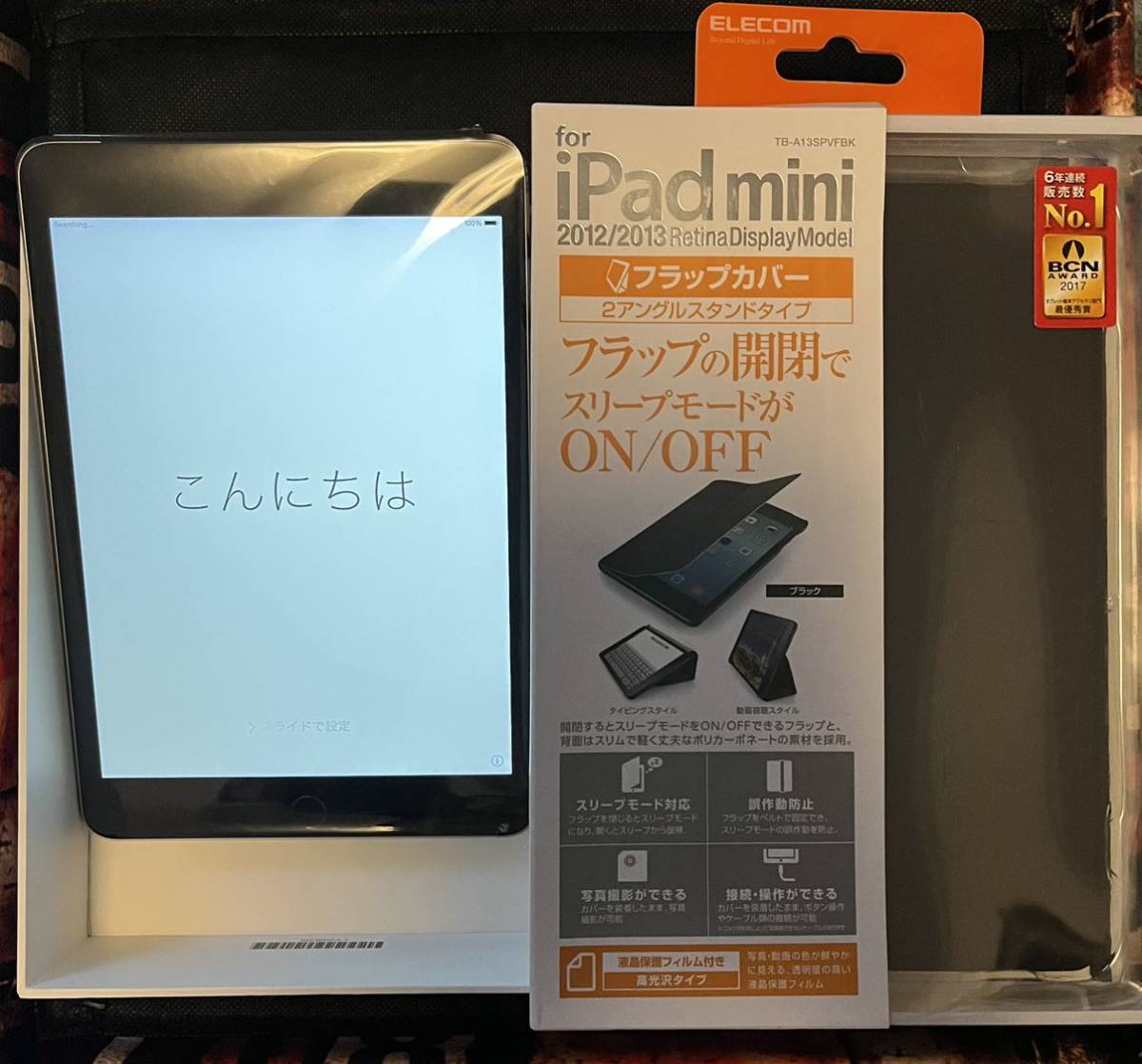 美品、未使用品☆iPad mini Wi-Fi+Cellular 64GB MGJ02J/A☆docomo、通電確認済、iPad  mini3専用ケース付！！