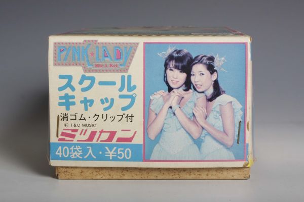 25N900 Pink Lady -PINK LADYmitsu can school cap empty box rare that time thing Showa Retro rare 