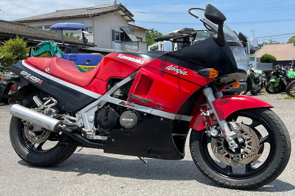 GPZ400R 売り切り！１円スタート！書類無！ZX400D！ノーマル！キャブ車！Ｎinja！クランキング確認済！レストアベース！全国配送！福岡佐賀の画像1