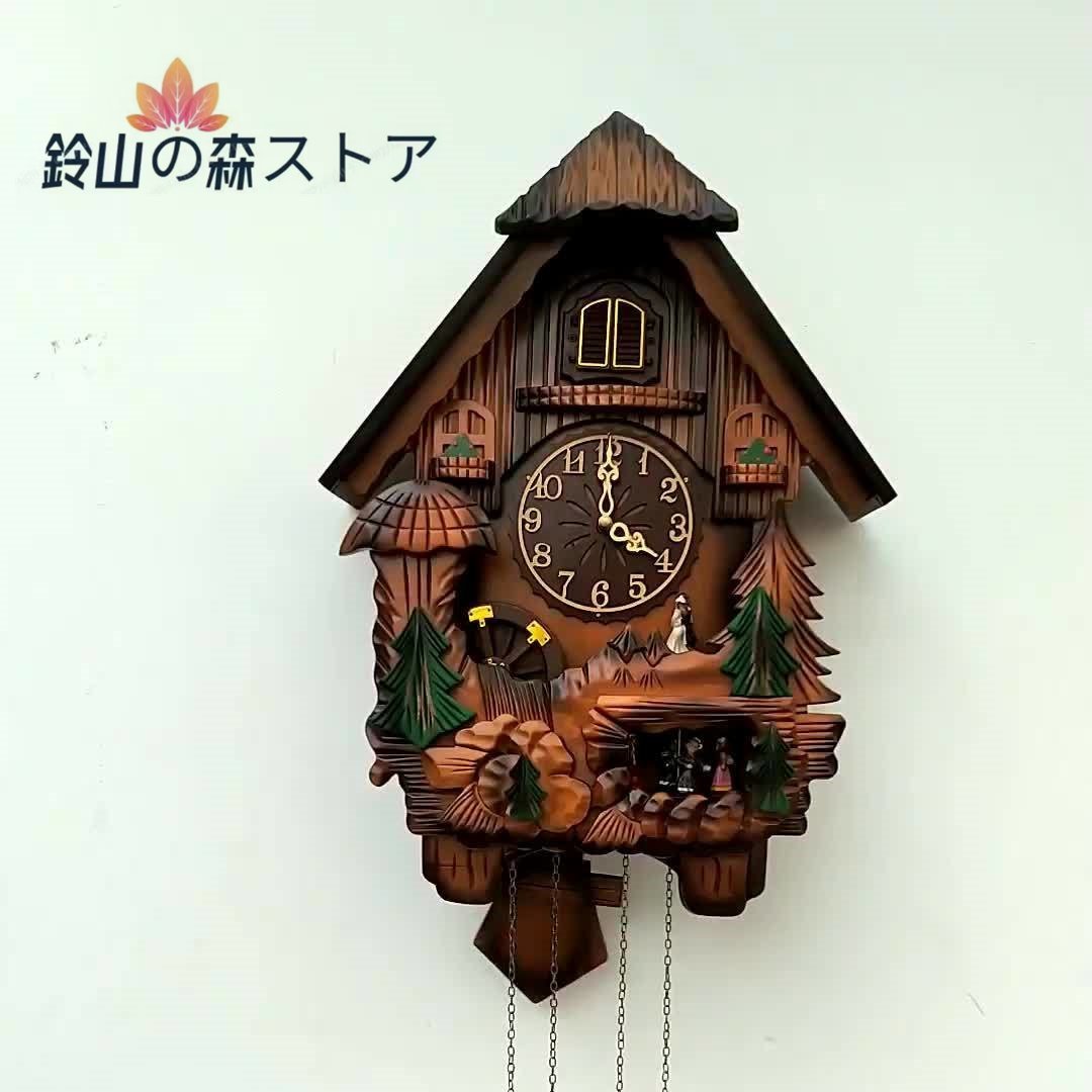 特価！無垢材の鳩時計 多機能 ヨーロピアンスタイル はと時計 ハト時計 壁掛け時計 振り子時計 からくり時計