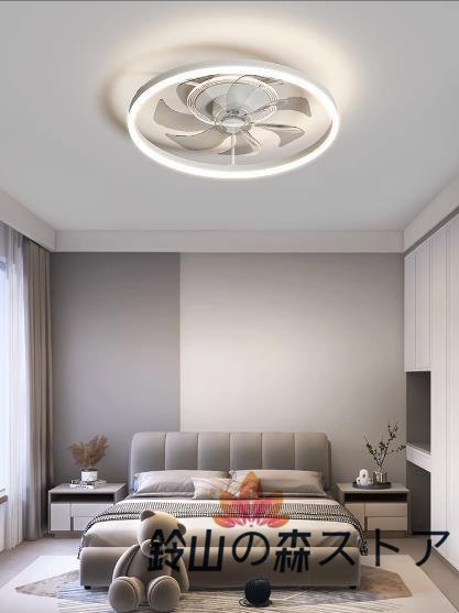 LEDシーリングファンライト リビング照明 寝室照明 天井照明 無段階調光調色 リモコン付 花型扇風機_画像8