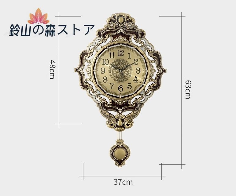 美品 豪華 アンティーク時計 掛け時計 金属製 ヨーロッパ アメリカ 宮廷スタイル　復古　柱時計_画像5