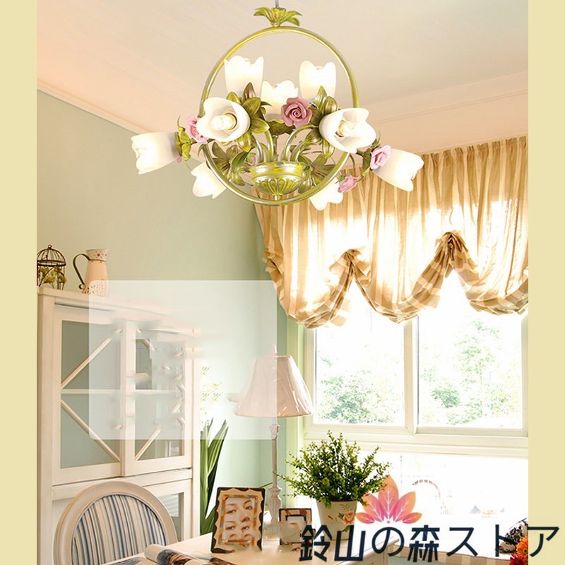 極美品☆綺麗 花のランプローズ吊り下げ照明寝室子供部屋こども 極美品☆綺麗 花のランプローズ吊り下げ照明寝室子供部屋こども