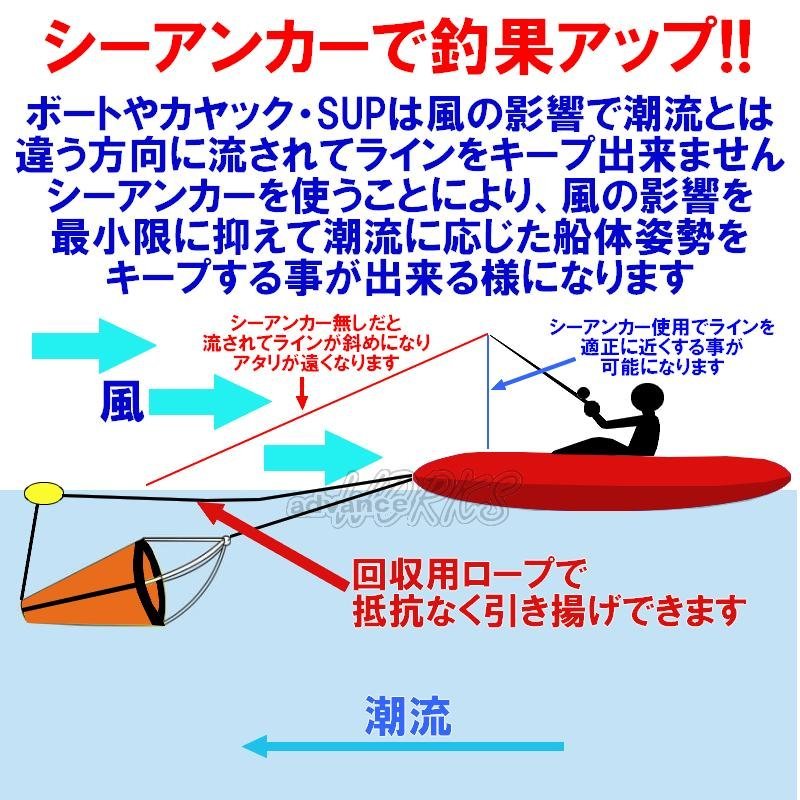  плавучий якорь M размер pala Shute якорь 20ft до соответствует 80×70 см байдарка резиновая лодка sapSUP сток рыбалка байдарка якорь 
