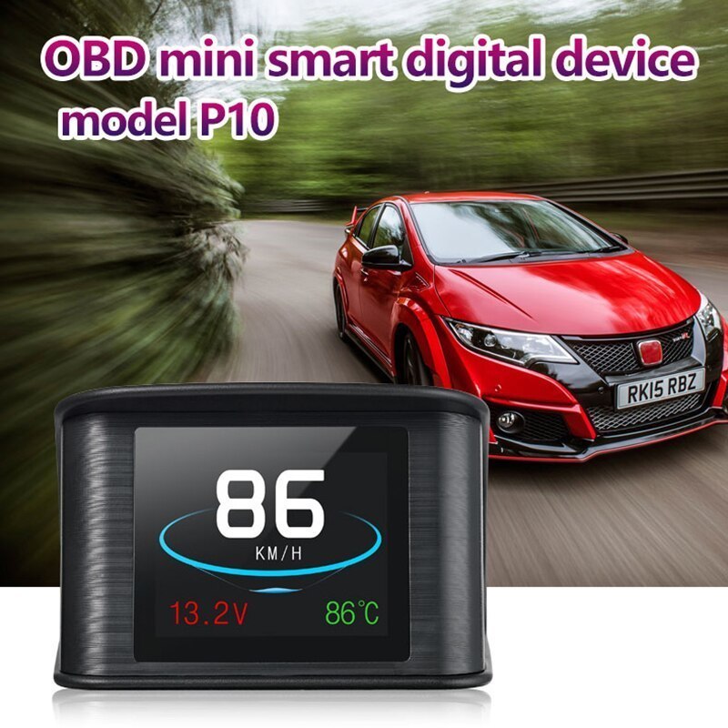 OBEST HUD OBD2 P10 車載 mini ヘッドアップディスプレイ スピードメーター OBD2/EU OBDII ディスプレイ表示 速度/水温/燃費/回転/走行距離_画像1