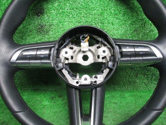  Mazda MAZDA3 BP5P original steering wheel steering gear steering wheel SRS cover lack of inflator lack of air conditioner black leather 37cm used 