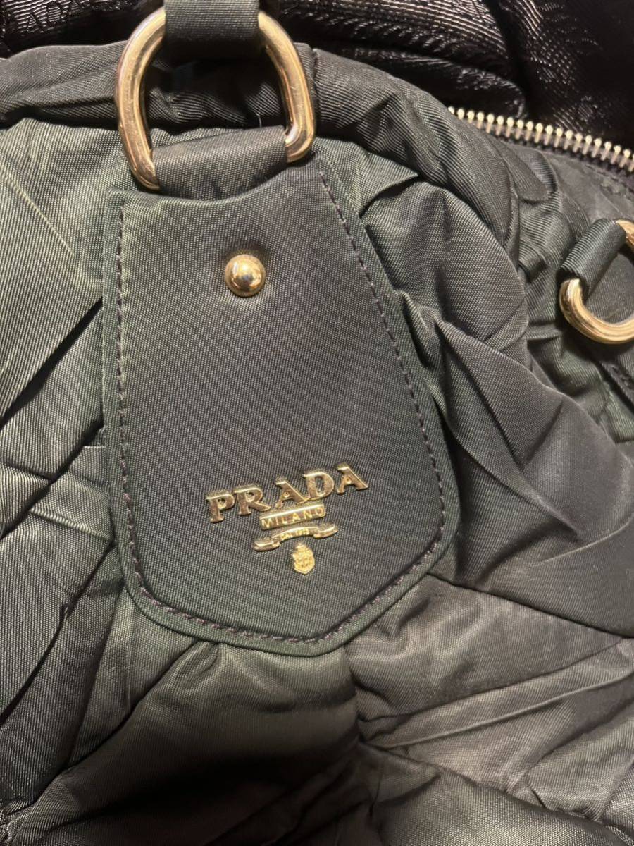 PRADA 2WAYショルダーバッグ ミニボストンバッグ ナイロンキルティング