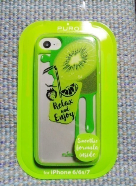 iPhone6/6S/7/8 IPHONEケース Crystal Cover Lime Green/スマホケース　スマホカバー　キウイ　シリコン 果物グリーン黄緑_画像1