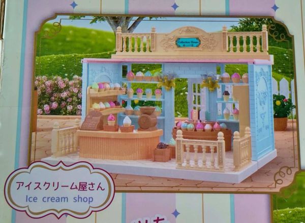 アイスクリーム屋さん コレクションハウス おしゃれなお店屋さん/ドールハウス ミニチュア お店 ショップ シルバニアファミリー_画像8