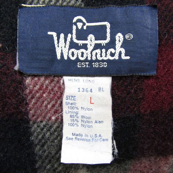 USA製 80s サイズ L WOOLRICH マウンテン パーカー ジャケット ブルゾン グレー 裏地 ネル ウールリッチ 古着 ビンテージ 3M0404_画像3