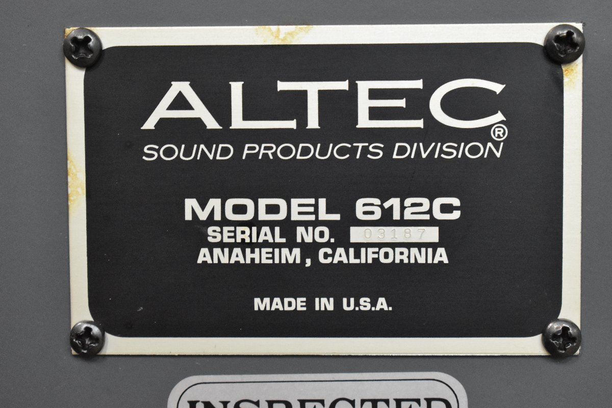 好評超歓迎】 ALTEC 612C エンクロージャー ペア。ALTEC 604-8G..など