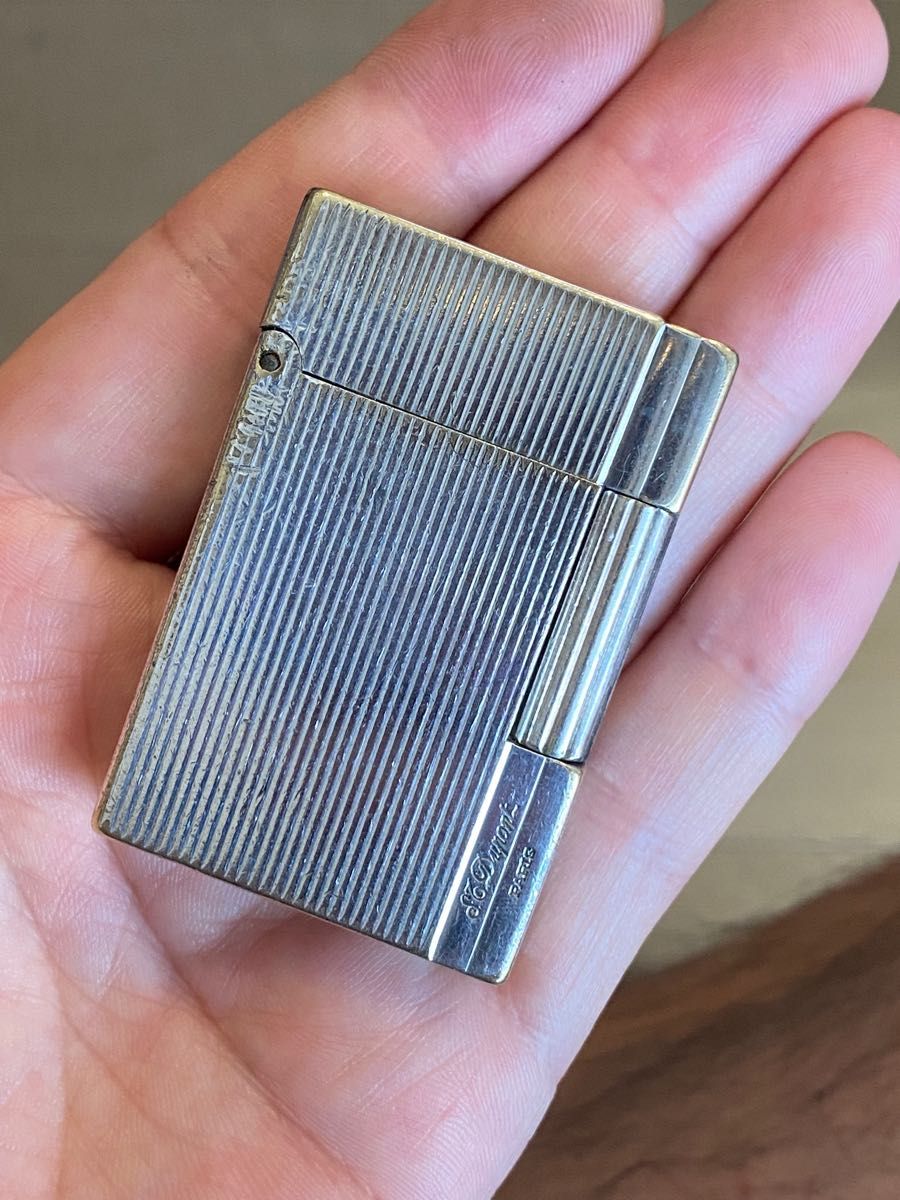 開閉音キーーン良い Dupont デュポン ガスライター ローラー シルバー