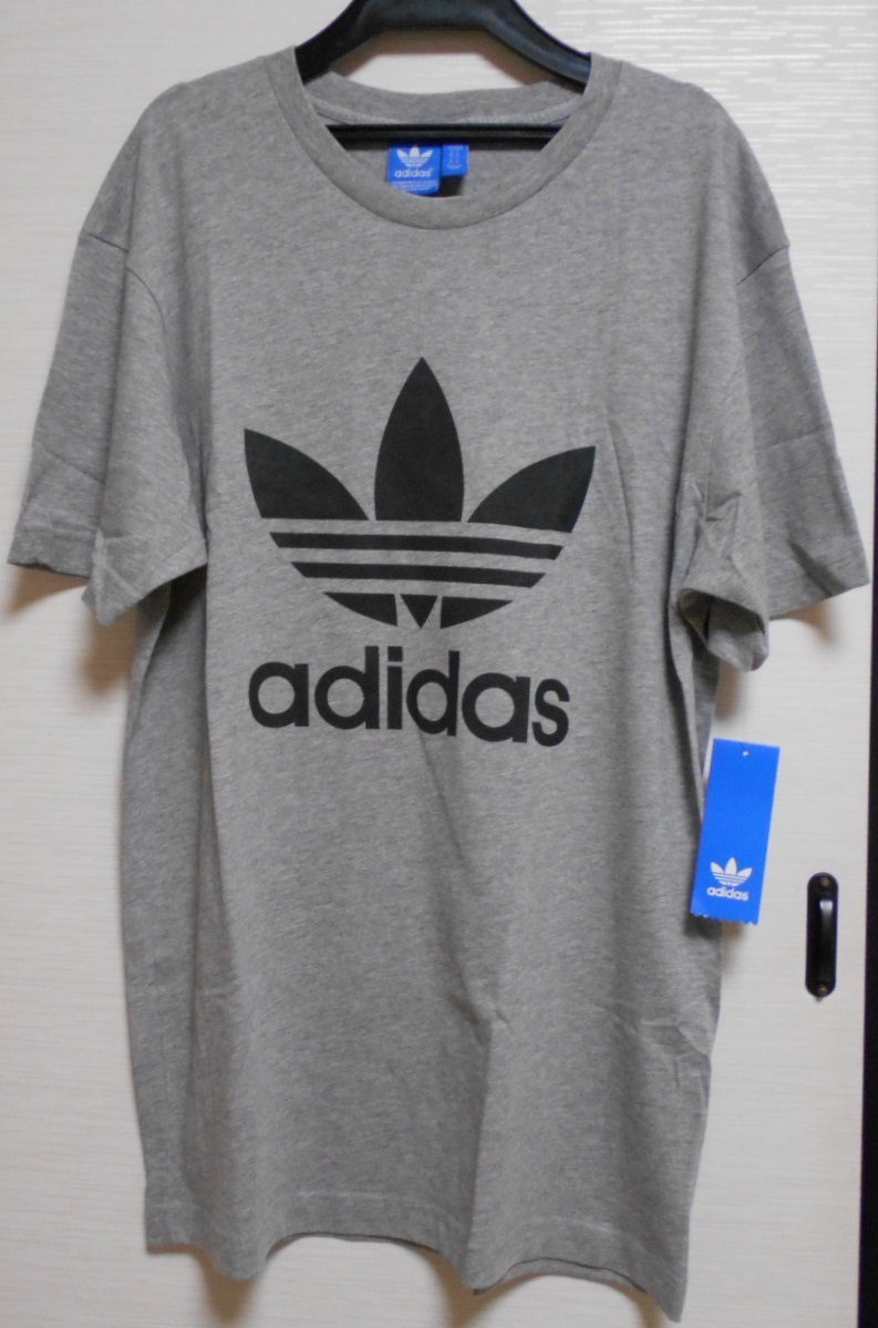 アディダス オリジナルス adidas グレー ロゴ 半袖 Tシャツ M ☆彡 新品_画像1