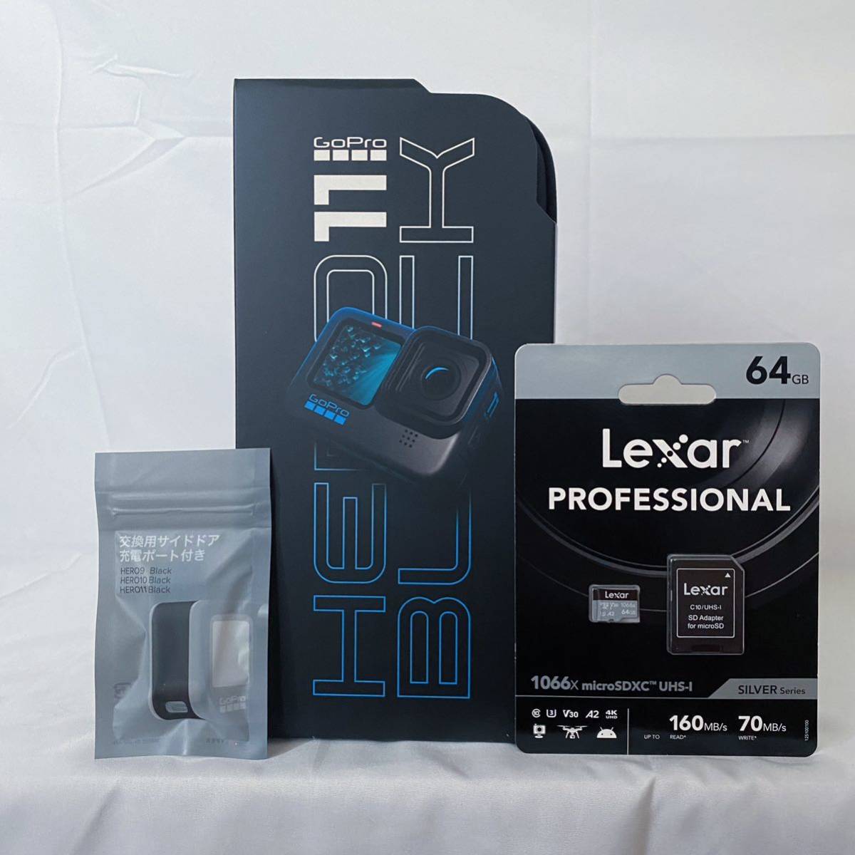 HERO11 Black + SDカード(64GB) + サイドドア(充電口付) 国内正規品