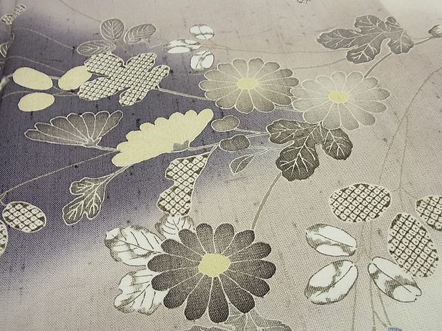 平和屋着物□極上染織の名門しょうざん生紬訪問着単衣菊花文逸品未使用