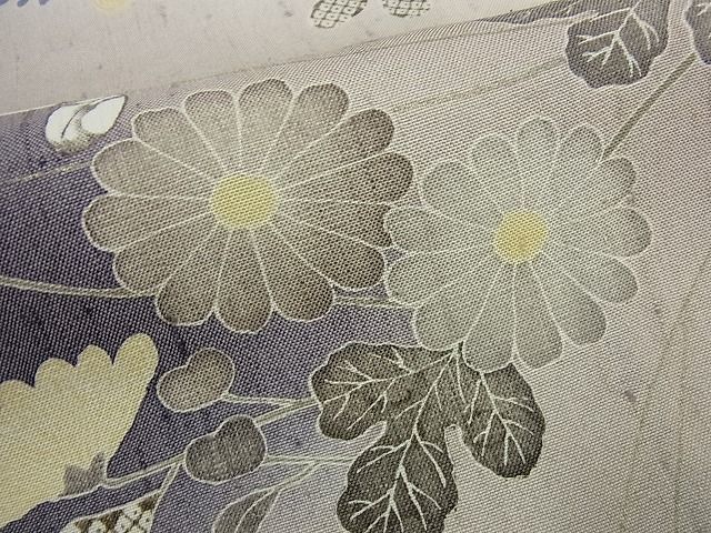 平和屋着物□極上染織の名門しょうざん生紬訪問着単衣菊花文逸品未使用