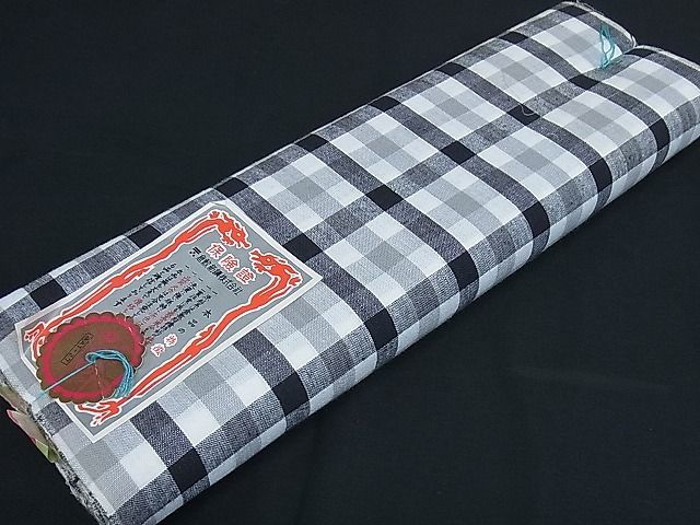 平和屋着物□夏物浴衣反物綿堅牢染格子柄逸品未使用ca3123 - JChere