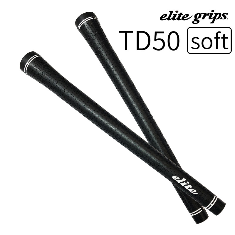 (日本正規品)エリートグリップ ツアードミネーター TD50 ソフト ゴルフグリップ ブラックカラー バックラインなし elite grip GOLF_画像1