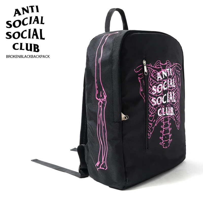 新品■ANTI SOCIAL SOCIAL CLUB アンチソーシャルソーシャルクラブ■BROKEN BLACK BACKPACK ブロークン ブラック バックパック■リュック■