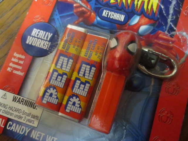 не использовался товар нераспечатанный PEZ 2003 SPIDER-MAN KEY CHAINpetsu Человек-паук брелок для ключа 