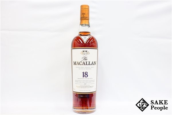 ◇1円~ ザ・マッカラン 18年 2017 シングルモルト シェリーオーク
