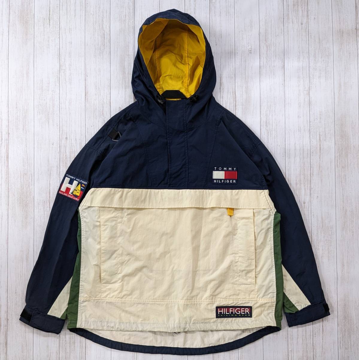 TOMMY HILFIGER/トミーヒルフィガー/90s/ヴィンテージ/SAILING GEAR Anorak/セーリングギアアノラック/ワッペン/希少XL/ビッグシルエット