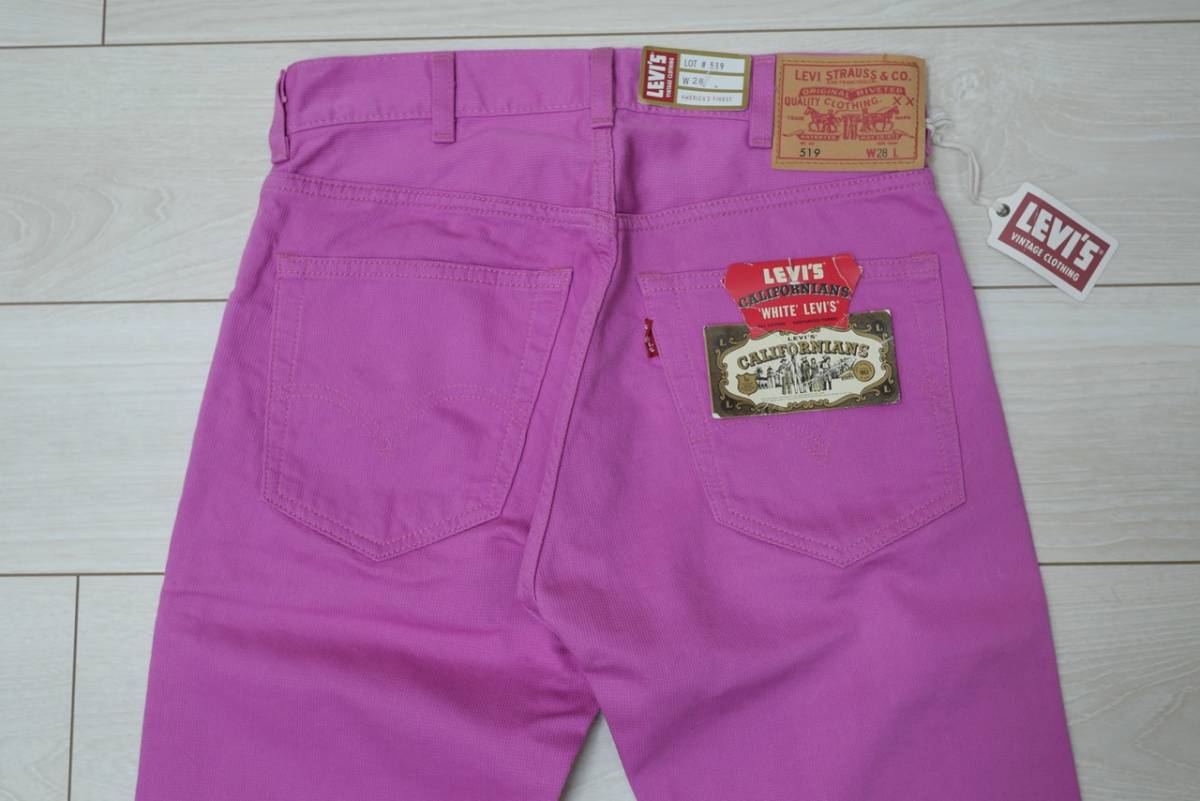 新品リーバイス51860-0033 W28 LVC 519 ベッドフォード ピンク/桃色 VINTAGE CLOTHING ピケ BEDFORD PANT SPRING CROCUS_画像7