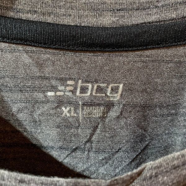 【KY421】US бу одежда  bcg  футболка с коротким руковом  ...  серый   мужской  XL ...