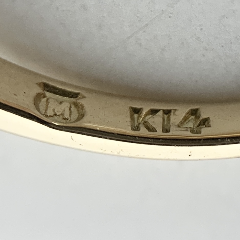 1円~! MIKIMOTO K14 パールリング 8.3mm 3.8g 9.5号 真珠 ミキモト 指輪 レディースアクセサリーの画像6