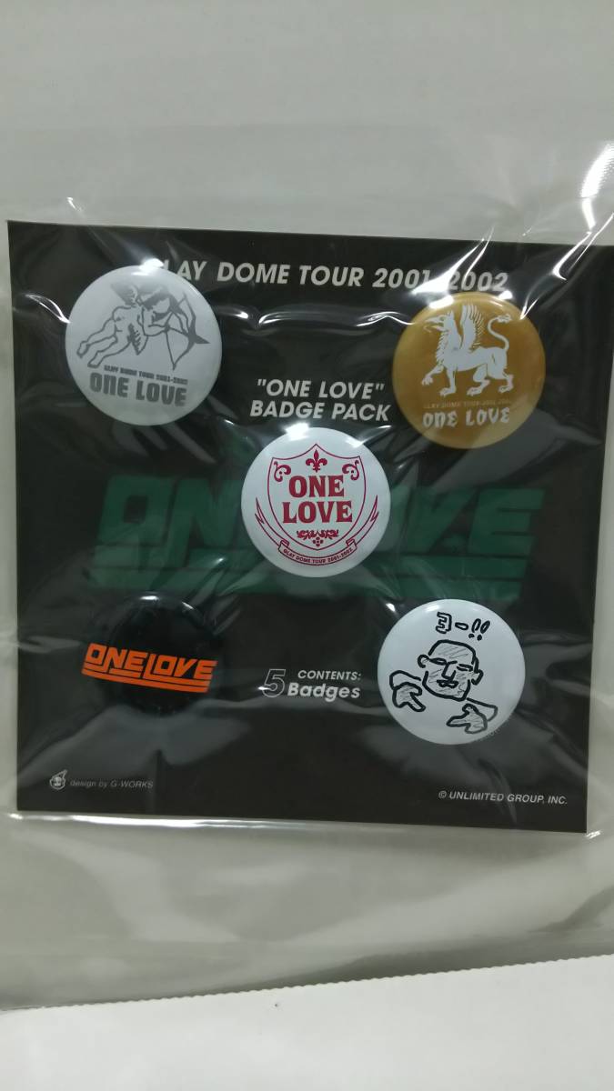 GLAY DOME TOUR 2001-2002 BADGE PACK　缶バッジ５個セット　新品_画像1