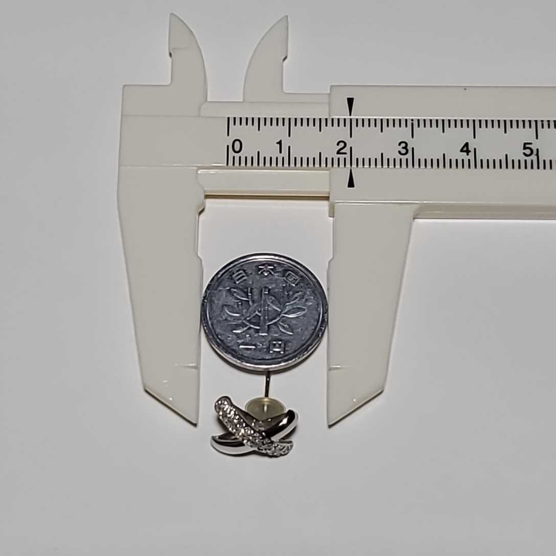 値引きする ホワイトゴールド K18WG メレダイア ピアス 0.4ct 約3g 金
