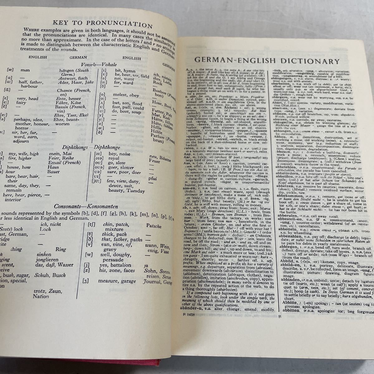 H18♪洋書★英独／独英辞典 CASSELL'S GERMAN & ENGLISH DICTIONARY 1960年★英語 ドイツ語 辞書 230516_画像6