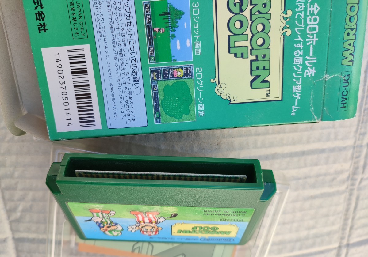 ジャンク品　FC ファミコン カセット ソフト マリオオープンゴルフとテニスとゴルフ　MARIOOPEN GOLF 箱 説明書 ファミリーコンピュータ_画像3