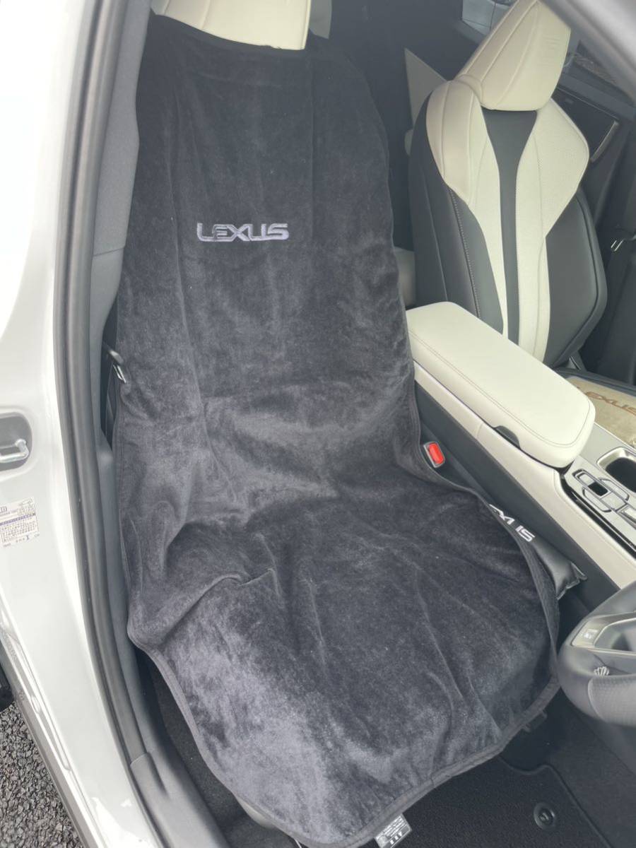 レクサス タオル生地 シートカバー 1LEXUS 刺繍 ロゴ入り ベージュ