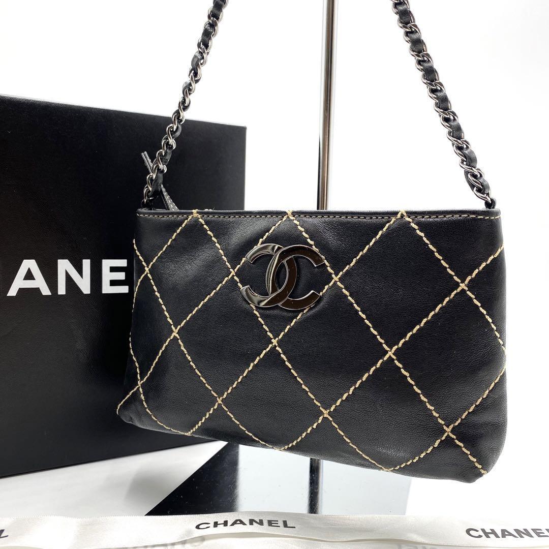 1円 レベル 極 現行 CHANEL シャネル ココマーク ワイルドステッチ