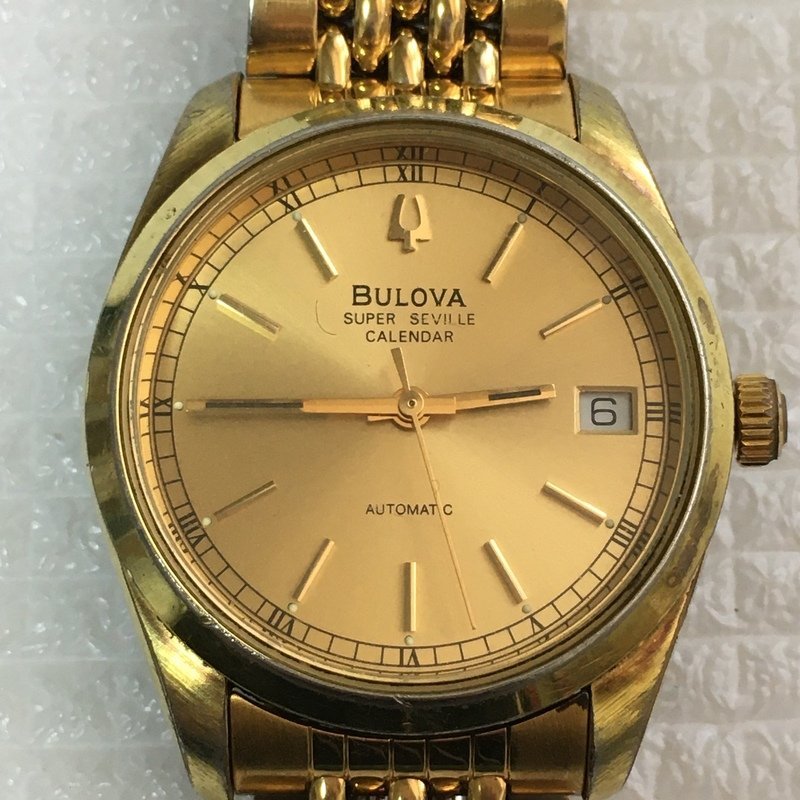 １円～ BULOVA SUPER SE VILLE ブローバ スーパー セビル 4512101 AT オートマ 自動巻 ビンテージ 稼動 IW305AT19BLV_画像1