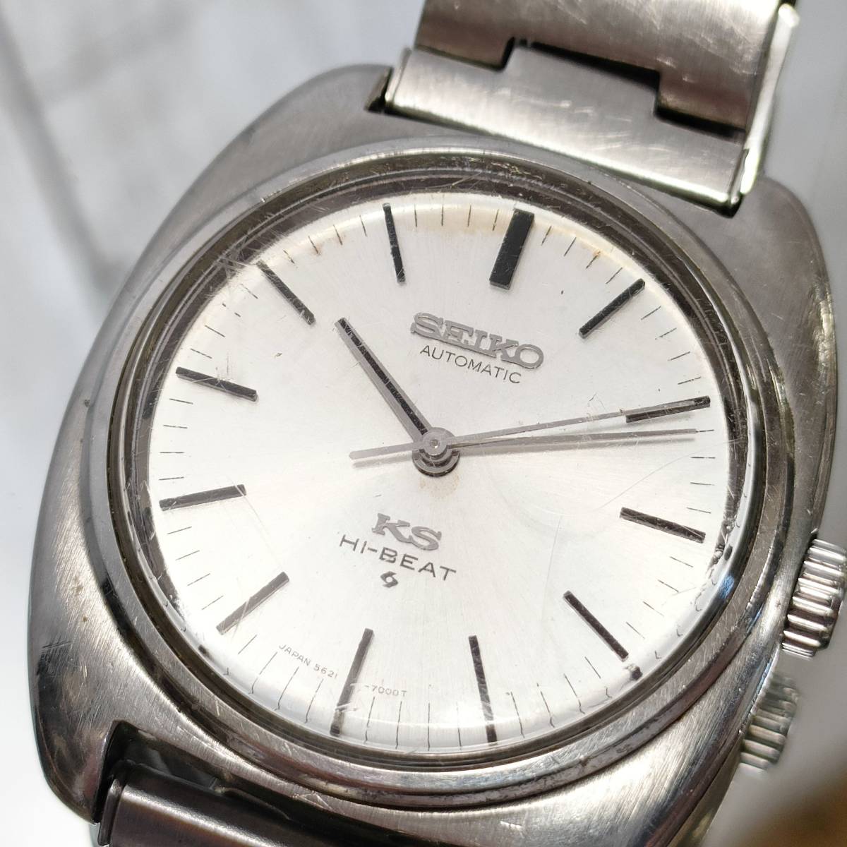 キング セイコー ハイビート KING SEIKO HI-BEAT KS 5621-7000 自動巻き 腕時計 3針 アナログ メダリオン 稼働品 【9210_画像1