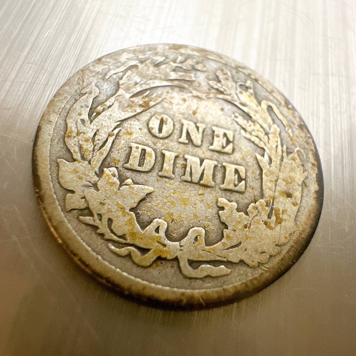 コイン バーバーダイム 10セント ONE DIME 1914年 アンティーク コレクション 【10452_画像5