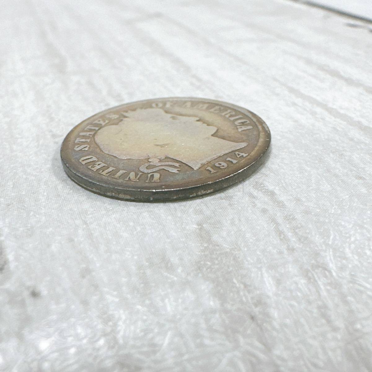 コイン バーバーダイム 10セント ONE DIME 1914年 アンティーク コレクション 【10452_画像3