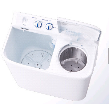 ◆5.5Kg 二槽式洗濯機 ステンレス脱水槽採用