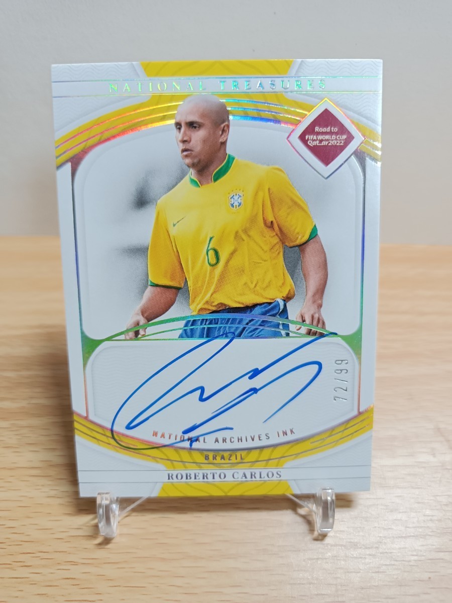 Panini ロベルト カルロス 99枚限定 直書き 直筆サインカード Auto
