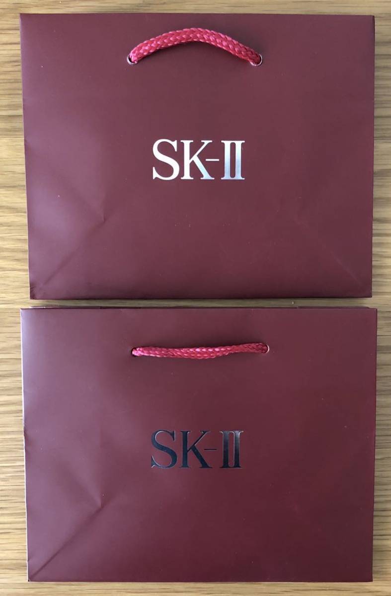 SK-Ⅱ★紙袋★ショッパー★小さいサイズ★2枚★_キズ、スレ汚れ、折れ、シミ等あります
