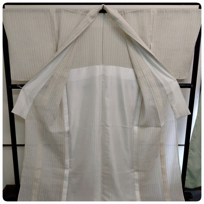 ☆ 未使用 美品 小千谷ちぢみ 裄70 ワイド トール ☆n365