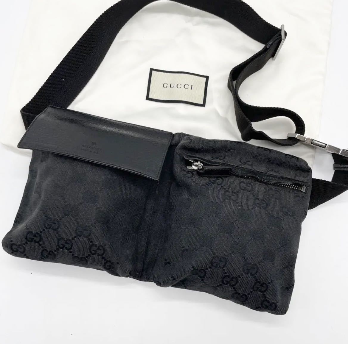 1円『美品』GUCCI グッチ ウエストポーチ ボディバッグ ショルダー