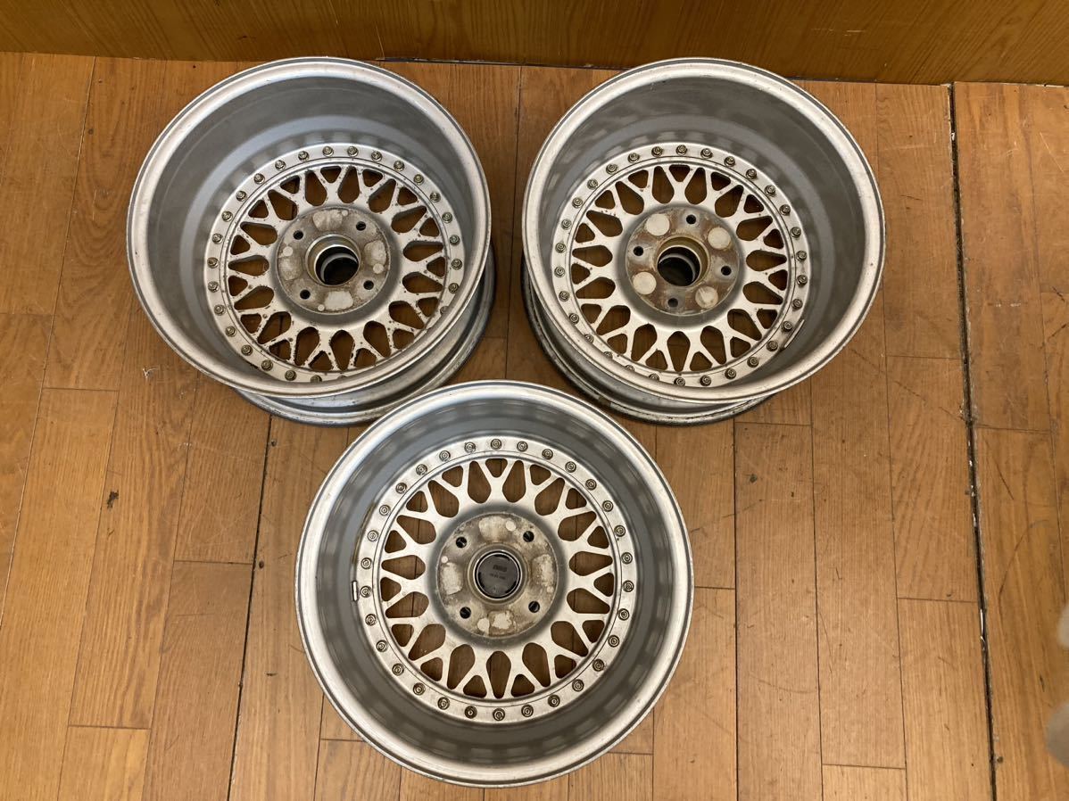 ★貴重★BBS★RS259★6 1/2 JX15H2 ET36★タイヤホイール 3個セット★15インチ★4穴★PCD114.3★ホイールキャップ★ビービーエス★SR(L568)_画像9