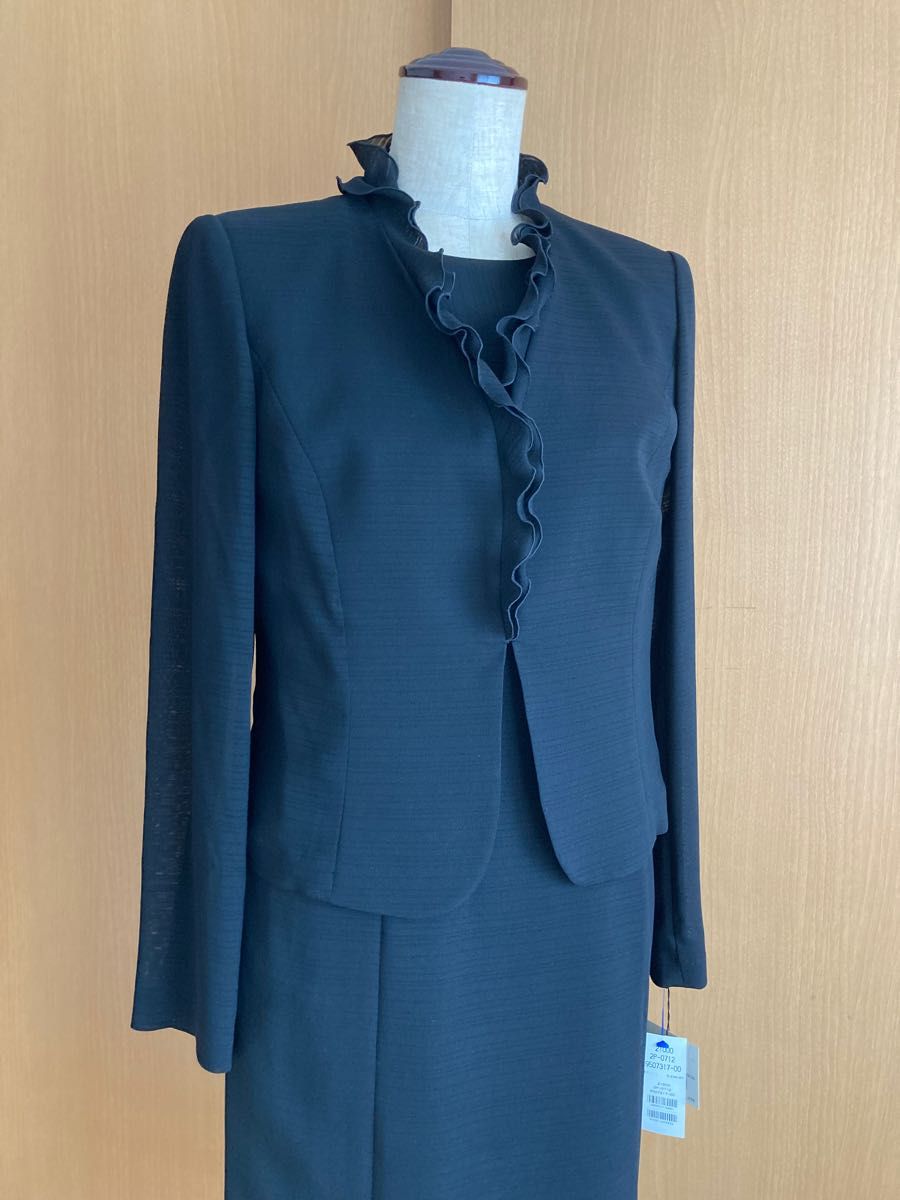 LANVIN 36号 Sサイズ ブラックフォーマル 冠婚葬祭 ツーピース 東京