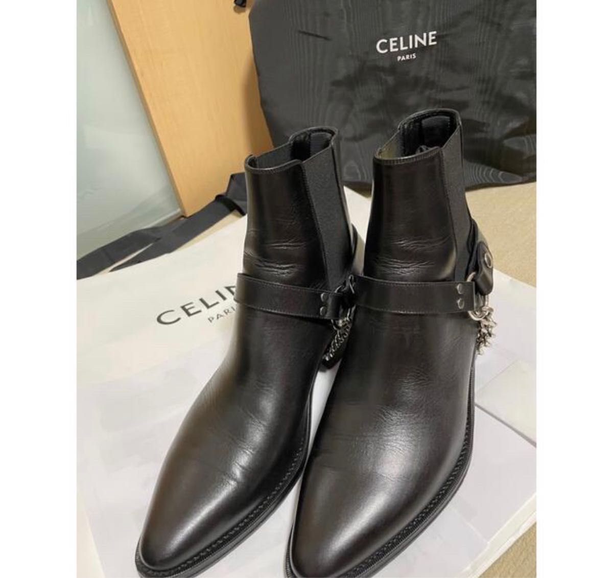 CELINE セリーヌ カマルグバイカーチェルシーブーツ 登坂広臣 CELINE セリーヌ カマルグバイカーチェルシーブーツ 登坂広臣